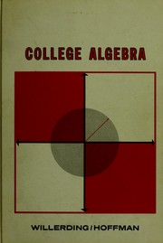Front cover of College algebra by Margaret F. Willerding