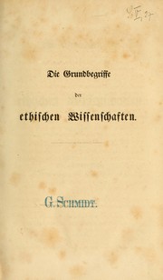 Front cover of Die grundbegriffe der ethischen wissenschaften by G. Hartenstein