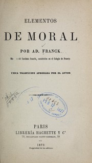 Cover of Elementos de moral by Adolphe Franck