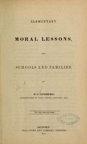 Front cover of Elementary moral lessons by Marcellus F. b 1815 Cowdery