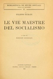 Cover of Le vie maestre del socialismo by Turati, Filippo