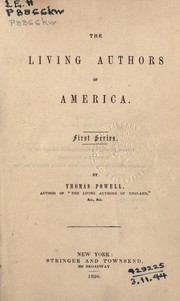 Front cover of The living authors of America by Powell, Thomas