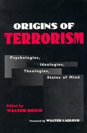 Front cover of Origins of Terrorism by Walter Reich