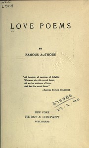 Front cover of Love poems by famous authors by Unknown