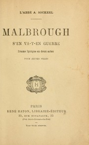 Front cover of Malbrough s'en va-t-en guerre by A. Sockeel