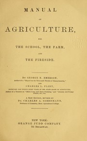 Front cover of Manual of agriculture by George B. Emerson