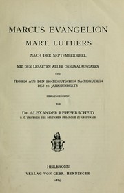 Front cover of Marcus Evangelion Mart by Alexander Reifferscheid