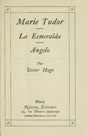 Front cover of Marie Tudor by Victor Hugo