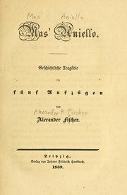 Front cover of Mas' Aniello by Alexander F. Fischer