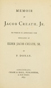 Front cover of Memoir of Jacob Creath, Jr by Jacob Creath