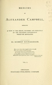 Front cover of Memoirs of Alexander Campbell by Richardson, Robert