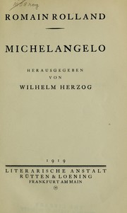 Cover of Michelangelo by Romain Rolland