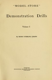 Cover of " Model-store" demonstration drills by Henry Sterling Chapin