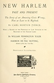 Front cover of New Harlem past and present by Carl Horton Pierce