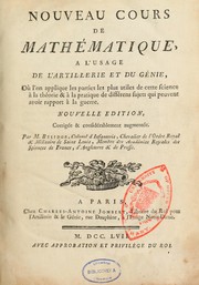 Cover of Nouveau cours de mathématique by Bernard Forest de Bélidor