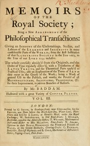 Cover of Memoirs of the Royal Society by Royal Society (Great Britain)