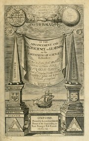 Front cover of Of the advancement and proficience of learning by Francis Bacon