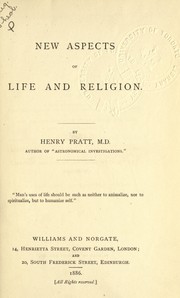 Front cover of New aspects of life and religion by Henry Pratt