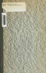 Front cover of On the law of history by William Earnest Hocking