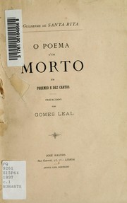 Front cover of O poema d'um morto by Guilherme Augusto de Santa Rita