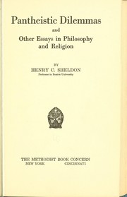 Cover of Pantheistic dilemmas and other essays in philosophy amd religion by Henry C. Sheldon