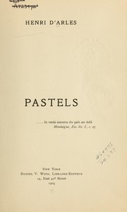 Front cover of Pastels [par] Henri d'Arles by Henri d' Arles