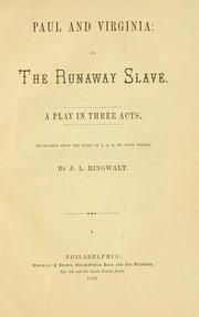 Front cover of Paul and Virginia: or, The runaway slave by J. E. Ringwalt