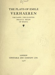 Front cover of The plays of Emile Verhaeren by Emile Verhaeren
