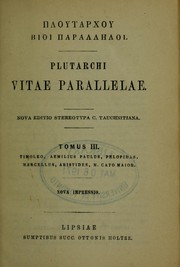 Cover of Vitae parallelae by Plutarch
