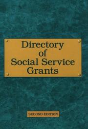 Front cover of Directory of Social Service Grants by Richard M. Eckstein