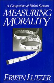 Cover of Measuring morality by Erwin W. Lutzer