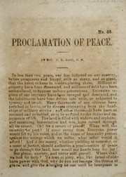 Cover of Proclamation of peace by J. L. Dagg