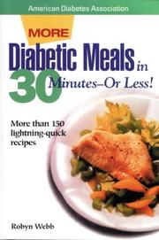 Front cover of Diabetic meals in 30 minutes-- or less! by Robyn Webb