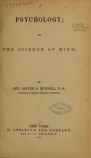Front cover of Psychology by Oliver Spencer Munsell
