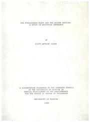 Front cover of The Pythagorean Plato and the golden section by Scott Anthony Olsen