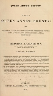 Front cover of Queen Anne's bounty by F. R. A. Glover
