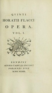 Cover of Quinti Horatii Flacci opera by Horace