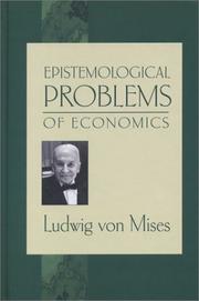 Front cover of Epistemological Problems of Economics by Ludwig von Mises