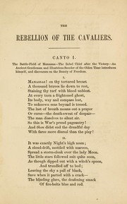 Front cover of The rebellion of the cavaliers by J. R. Orton