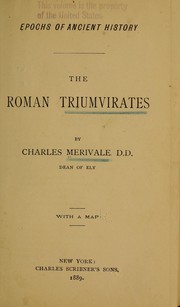 Cover of The Roman triumvirates by Charles Merivale