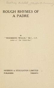 Cover of Rough rhymes of a padre by Geoffrey Anketell Studdert Kennedy