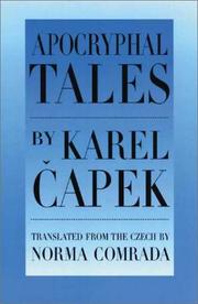 Cover of Apocryphal tales by Karel Čapek