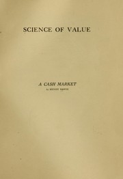 Front cover of Science of value by Henry Rawie