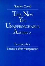 Front cover of This New Yet Unapproachable America by Stanley Cavell