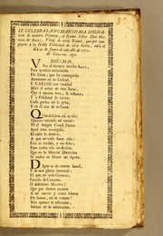 Front cover of Se celebra la humanisima dignacion de nuestro prìncipe, el Exmo. señor don Manuel de Amat, virey de estos reynos, que por complacer à la noble fidelidad de esta corte, saliò el dia 30. de junio de este año de 1771. de coronel suyo by Ignacio de Escandón
