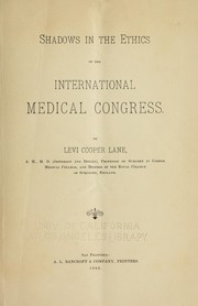 Front cover of Shadows in the ethics of the International Medical Congress by Levi Cooper Lane
