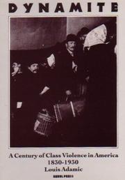 Front cover of Dynamite, the Story of Class Violence in America by Louis Adamic