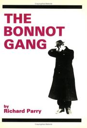 Front cover of The Bonnot gang by Parry, Richard