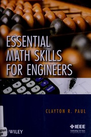 Cover of Essential math skills for engineers by Clayton R. Paul