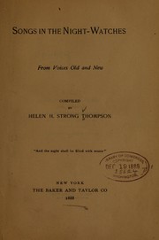 Front cover of Songs in the night-watches by Helen Hills Strong Thompson